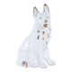 Figurine de chien en porcelaine, années 1960, fabriquée en Europe.