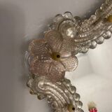 Pink Venetian Murano Glass Table Mirror 1960’s