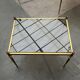 Mid-century Hollywood neoclassical brass and glass side tables or bedside tables from the 1950s, set of 2.