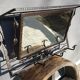 Wall coat rack Art Deco 1930 wrought iron 4 hooks and beveled mirror
