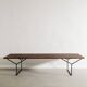 Vintage Mid Century Slatted Wooden Bench Table by Harry Bertoia, 1950s