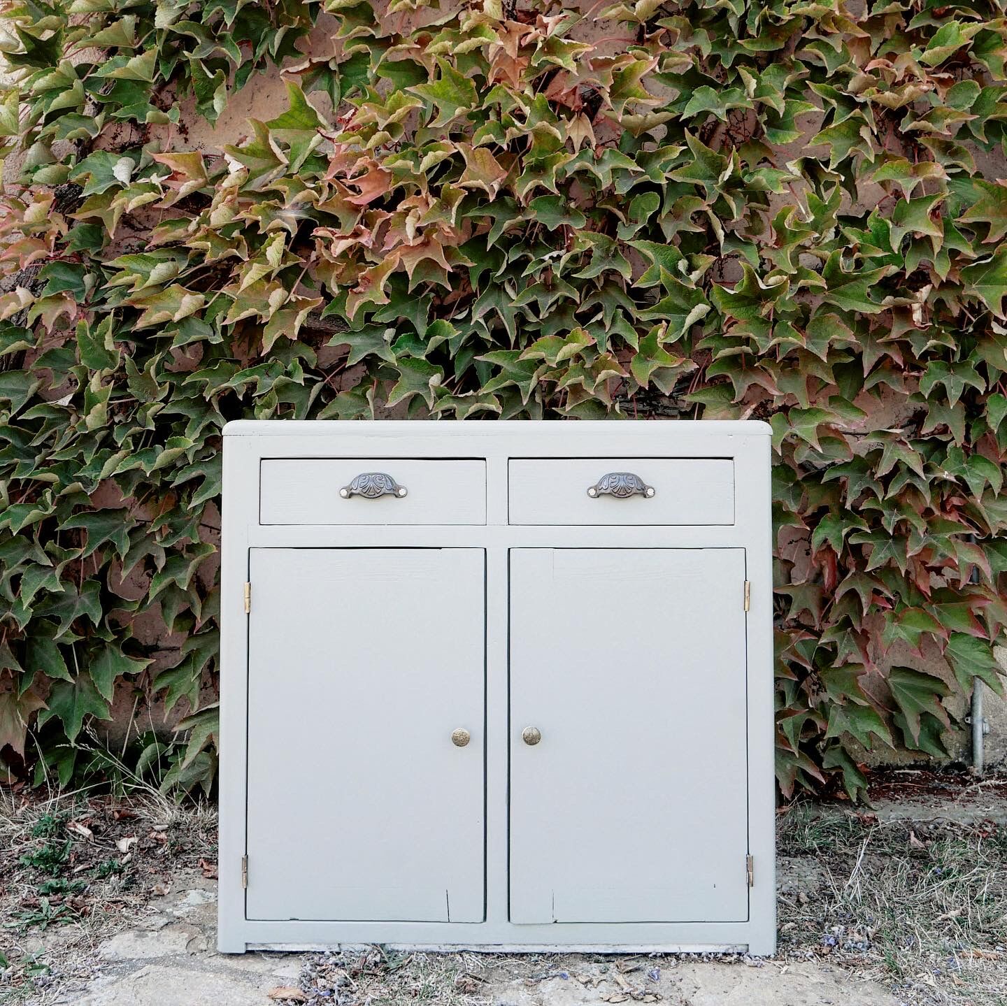 Vintage smoked green buffet