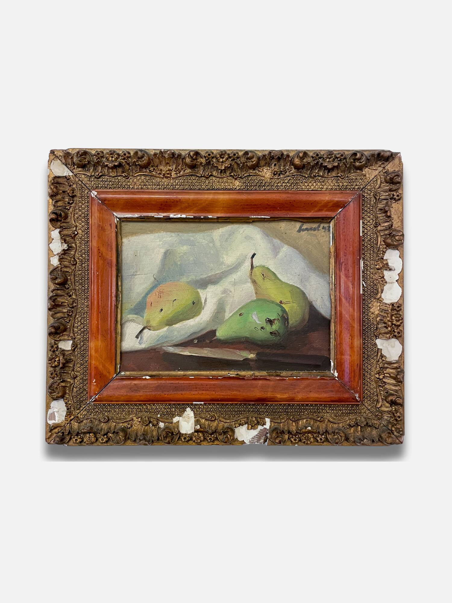 Old painting - Still life with pears