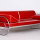 Bauhaus Leather Sofa attributed to Robert Slezak, 1930s