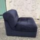 Driver / armchair and ottoman, in midnight blue velvet, 1970/1980