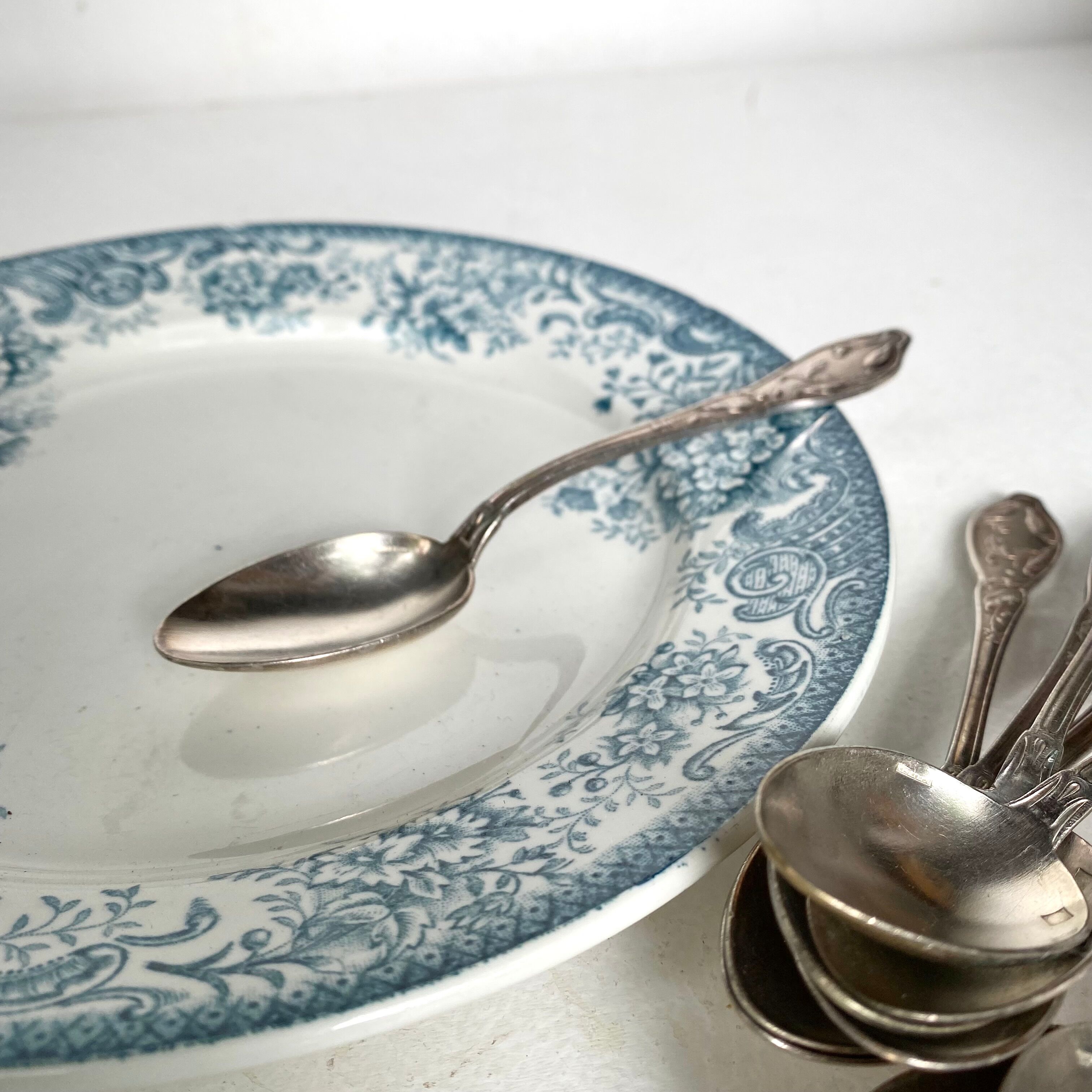 Antique silver-plated spoons