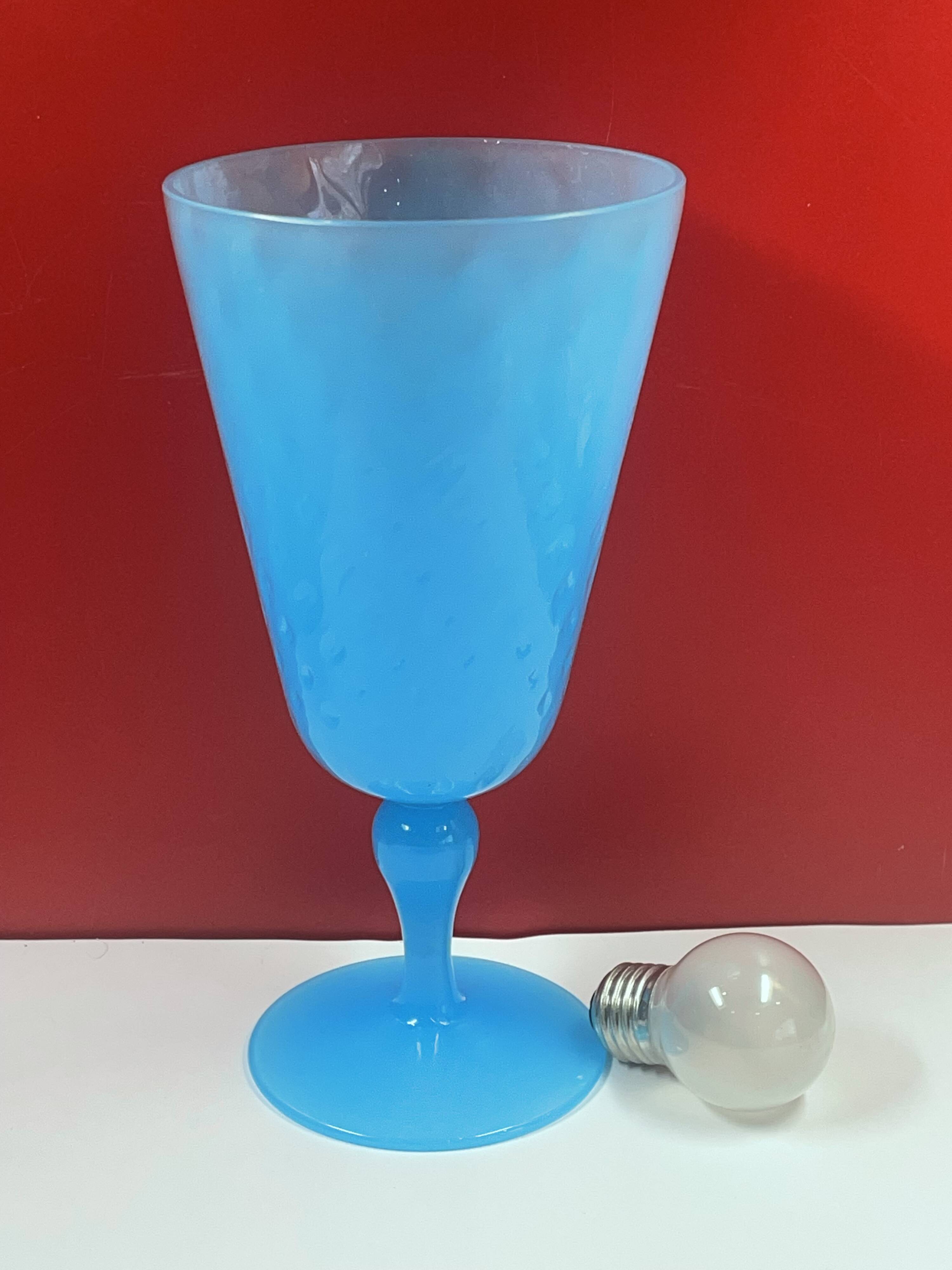 Opaline, chalice shower foot, ciborium, height 23.5 cm