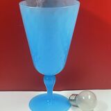 Opaline, pied douche calice, ciboire, hauteur 23,5 cm