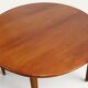 Table ronde de repas extensible danoise en teck – Années 1960
