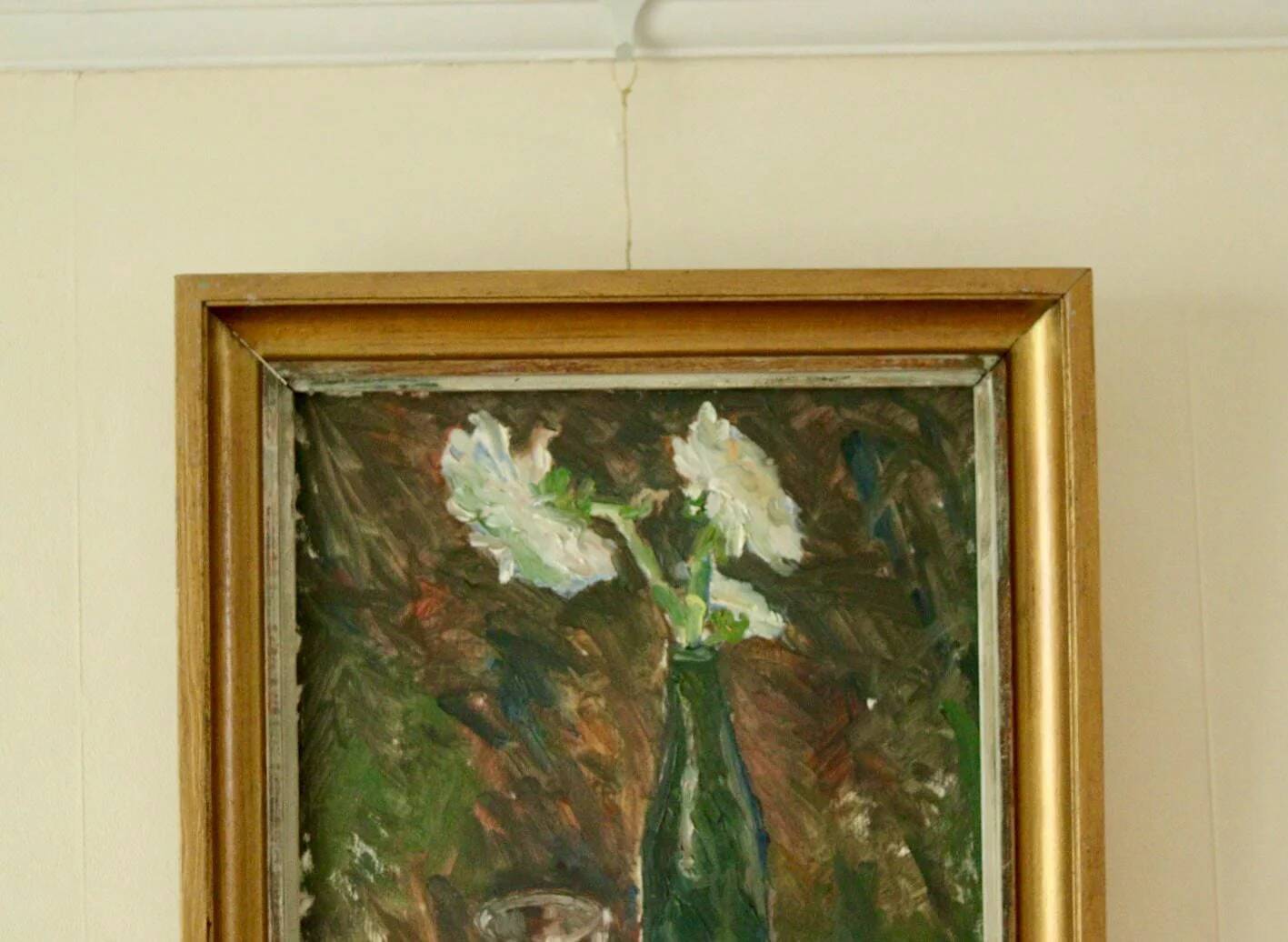 Original vintage still life – vase of flowers