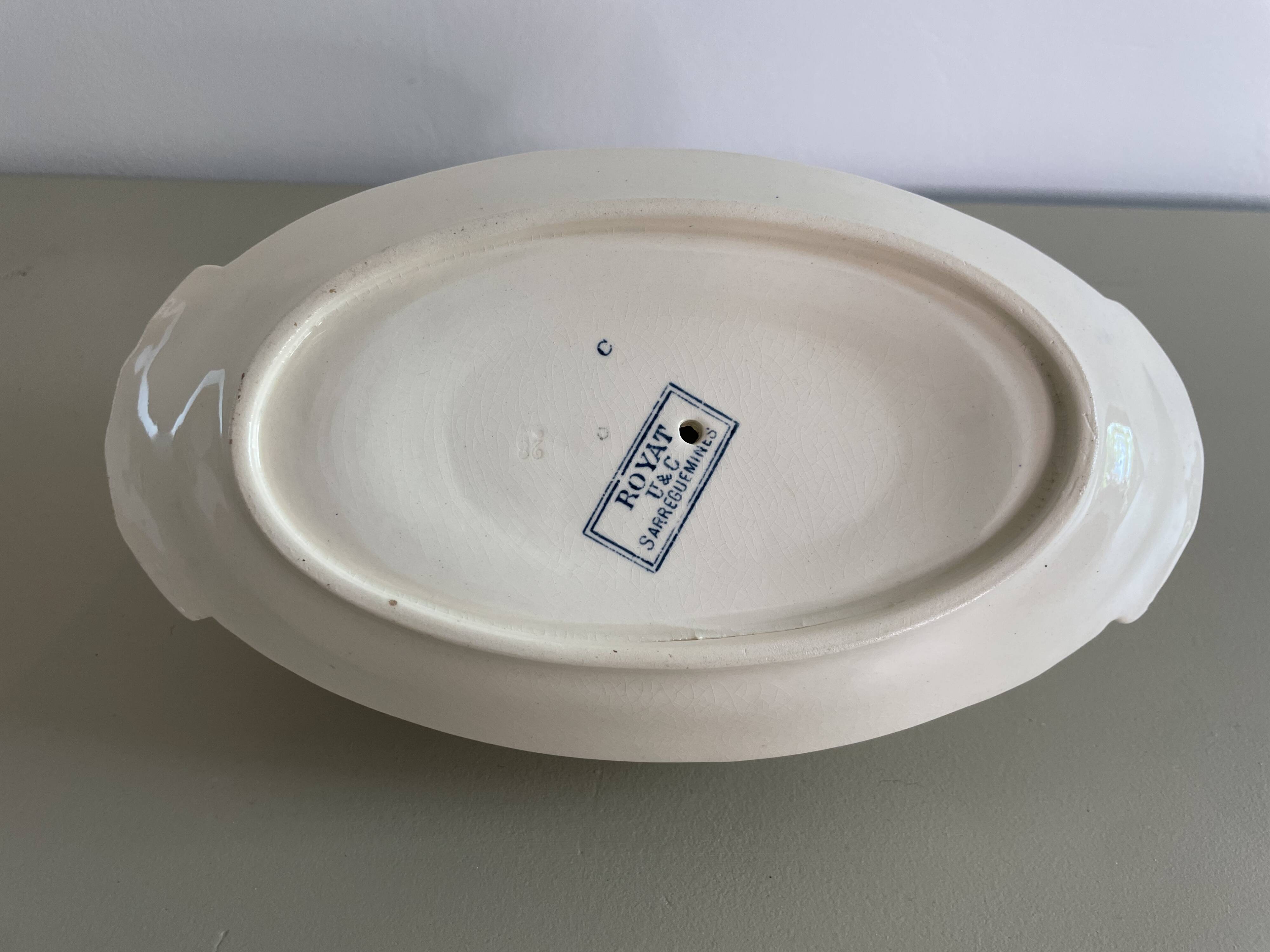 Sarrguemines iron clay sauceboat, Royat model