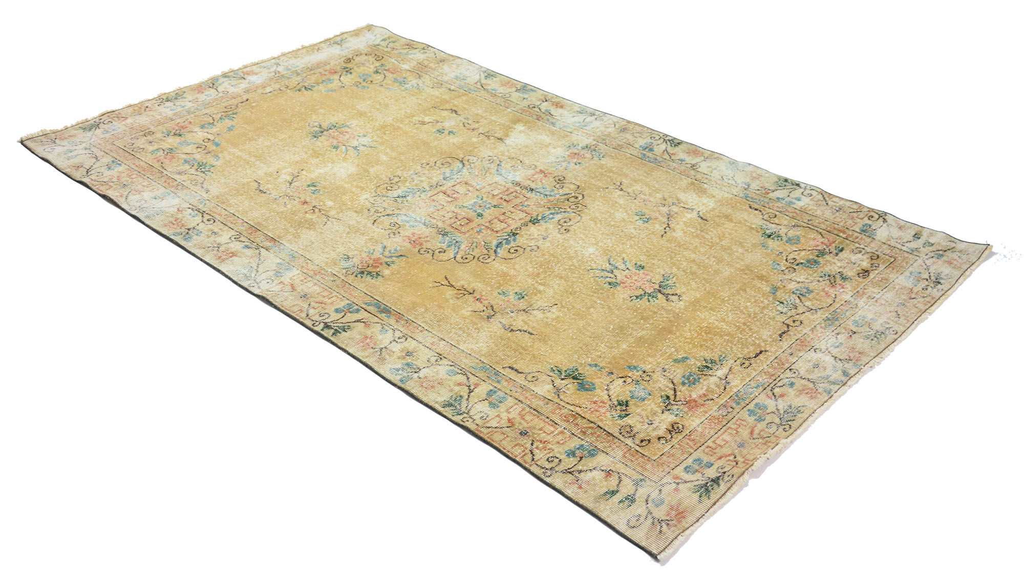 Anatolian handmade vintage rug 263 cm x 158 cm