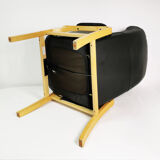 Leather reclining armchair, Nordic Easy Chair, Denmark.