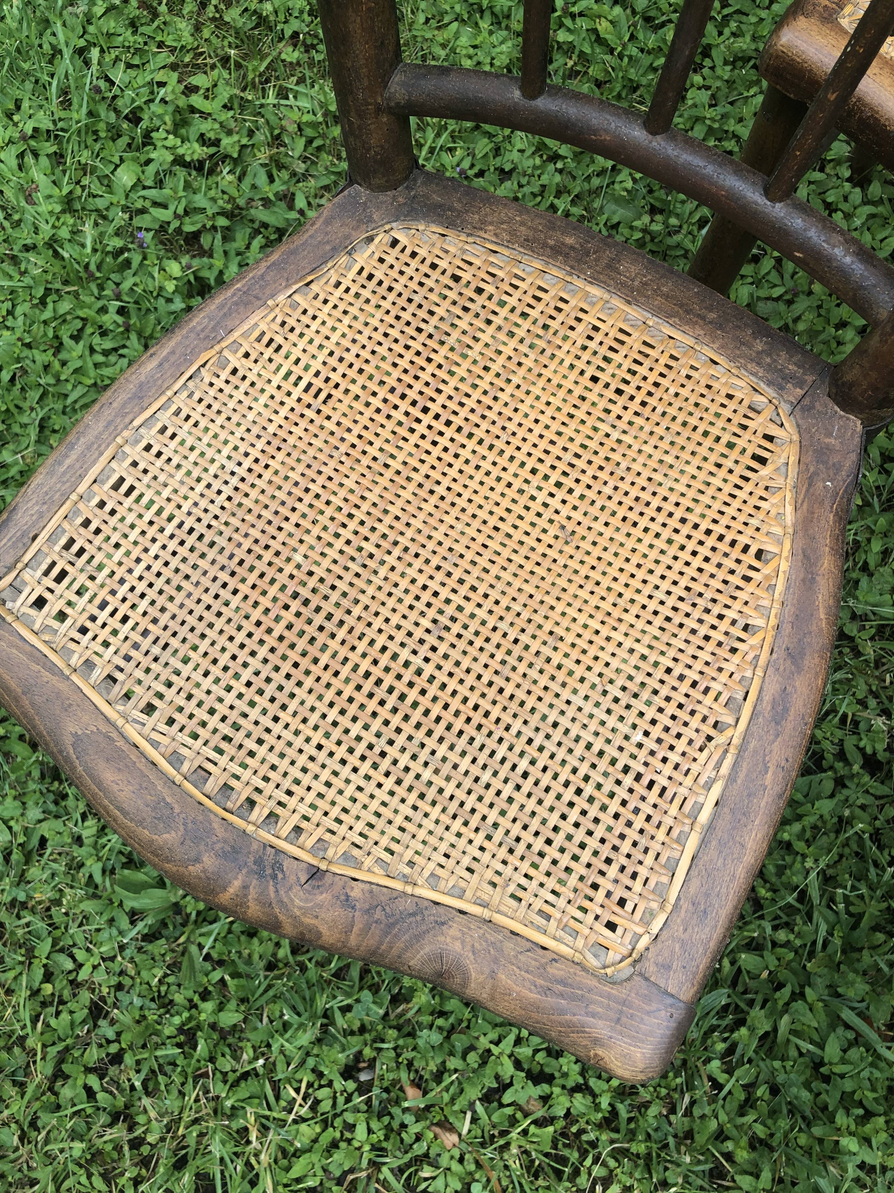 Canned bistro chairs