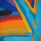 Pierre Ambrogiani: Village on the Hill, Original Signed Lithograph