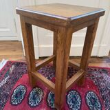 Brutalist wooden stool