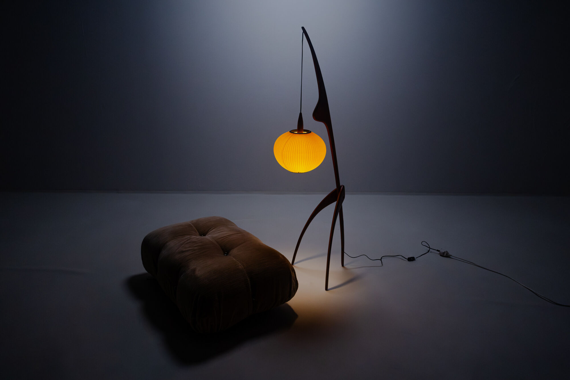Floor lamp Praying Mantis by Rispal, France, 1950s