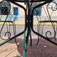 Salon de jardin en fer vert (1 table + 4 chaises)