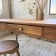 Cherry farmhouse table with spindle legs, 1950s
