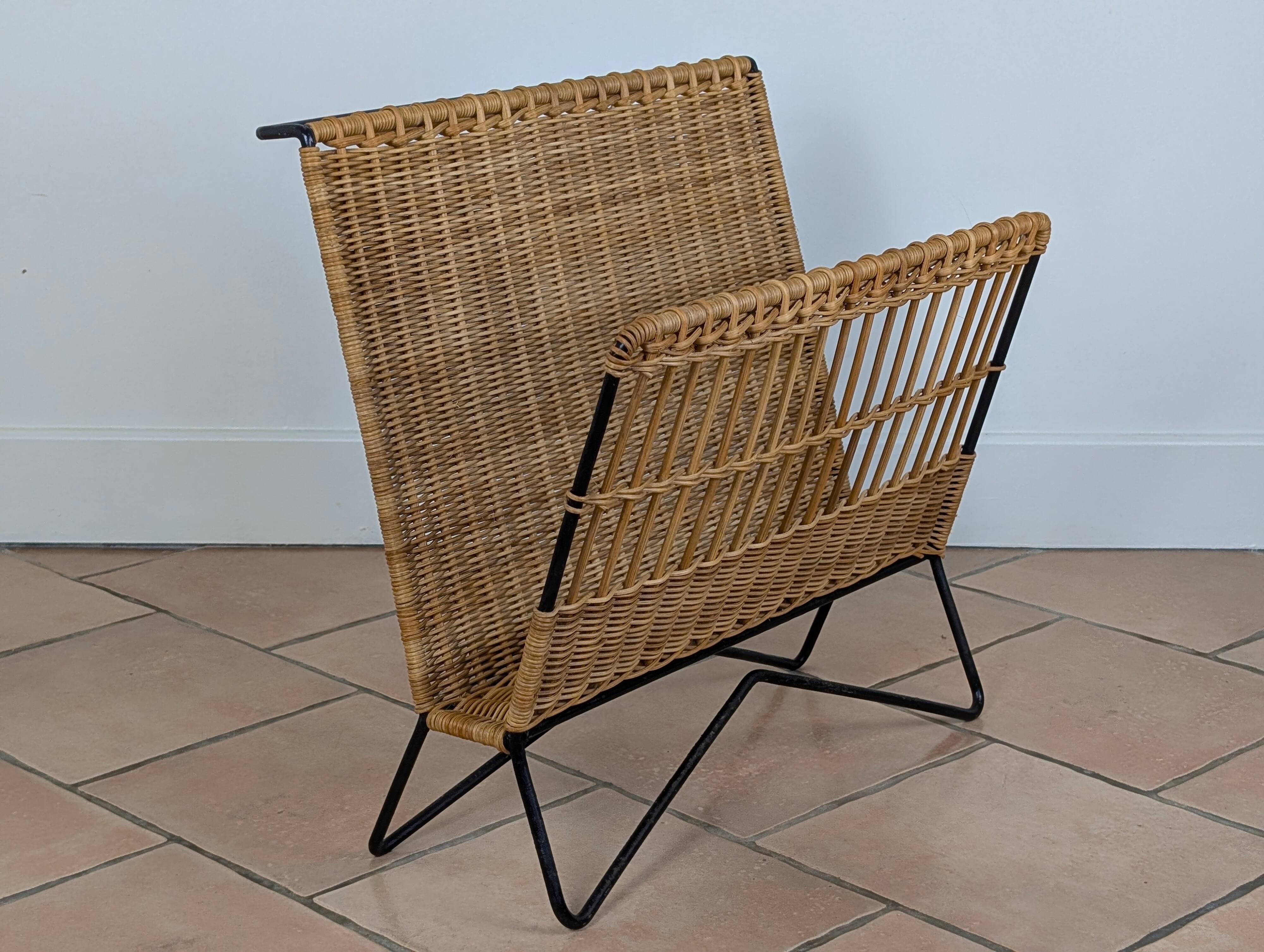 Rattan magazine rack Raoul Guys