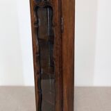 Louis XV style wall display cabinet in walnut, France mid-20th century.