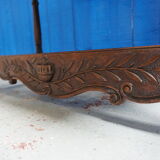 French Louis XV sideboard in carved walnut petrin dough box from provence