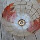 Lampe suspension en nacre et laiton
