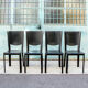 Black leather chairs by Enrico Pellizzoni, 1970s,