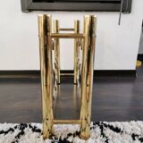 Vintage brass wine rack, 1970