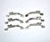 Set of 6 Art Deco rabbit knife rests in silver-plated metal in the Sandoz style.