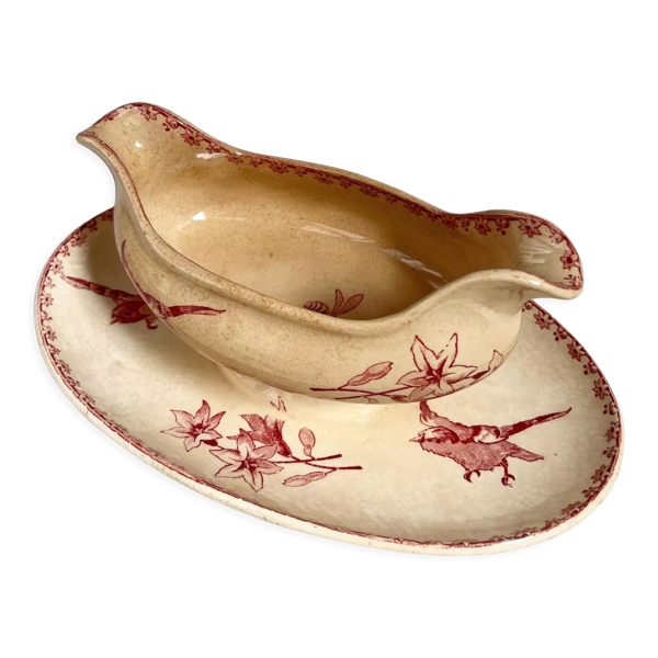 Saucière oiseaux modèle Favori Sarreguemines & Digoin