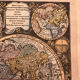 Old world map planisphere