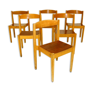 set de 6 chaises en teck,
