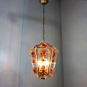 Suspension en verre en forme de fleur, années 1950-60