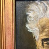Peinture portrait docteur a.schweitzer