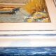 Oil on canvas of a boat on the foreshore signed Yann 55X45
