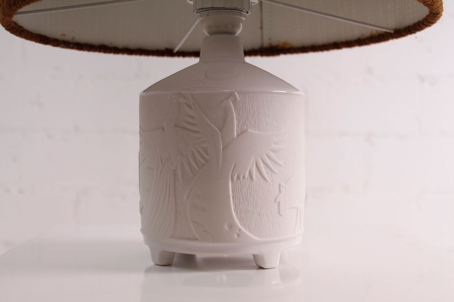 Vintage Biscuit Ceramic Table Lamp from Kaiser, 1960s