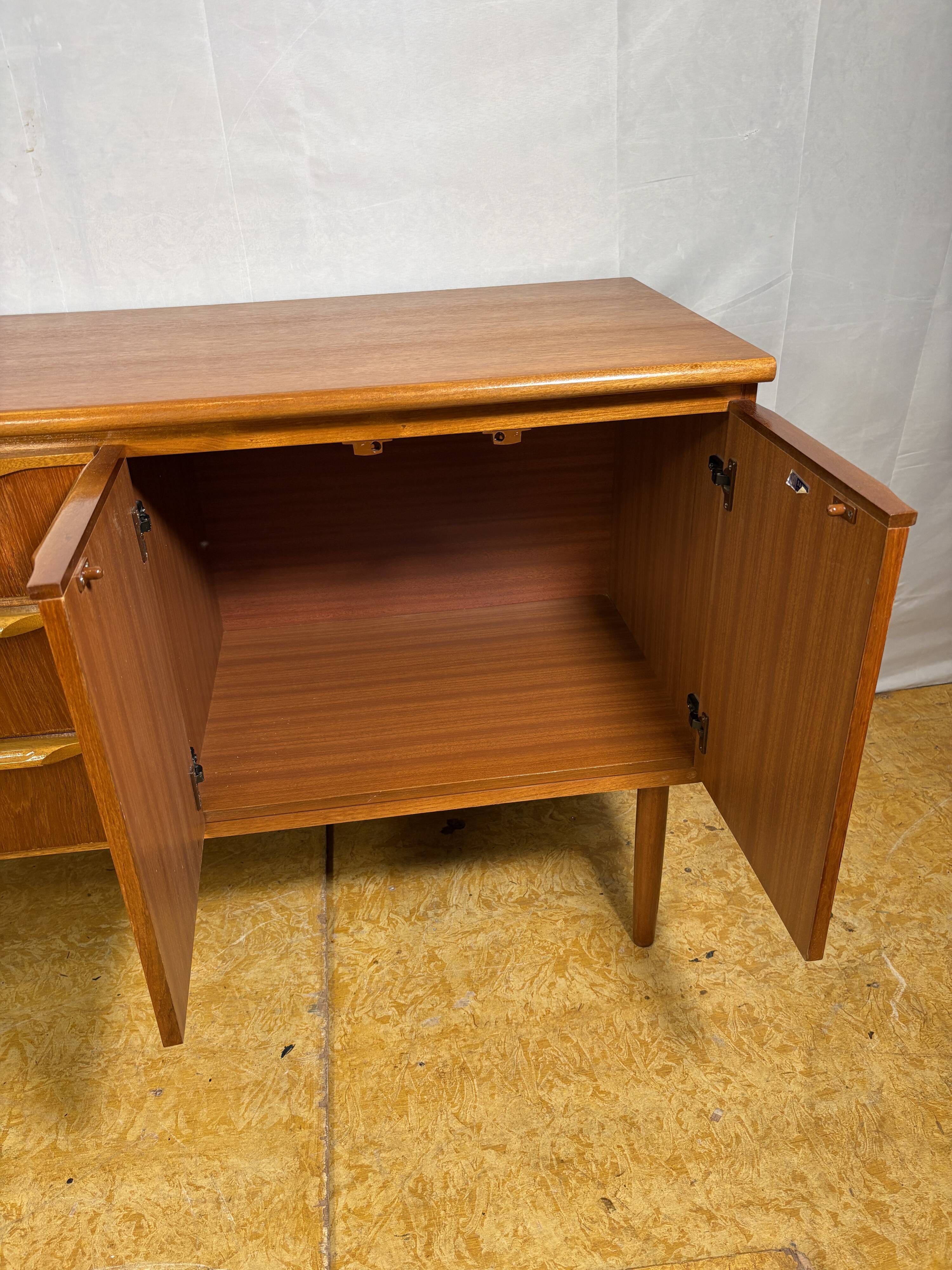 Mid-Century Retro Vintage Teak Sideboard by Sakol 1960   Danish Design Infl