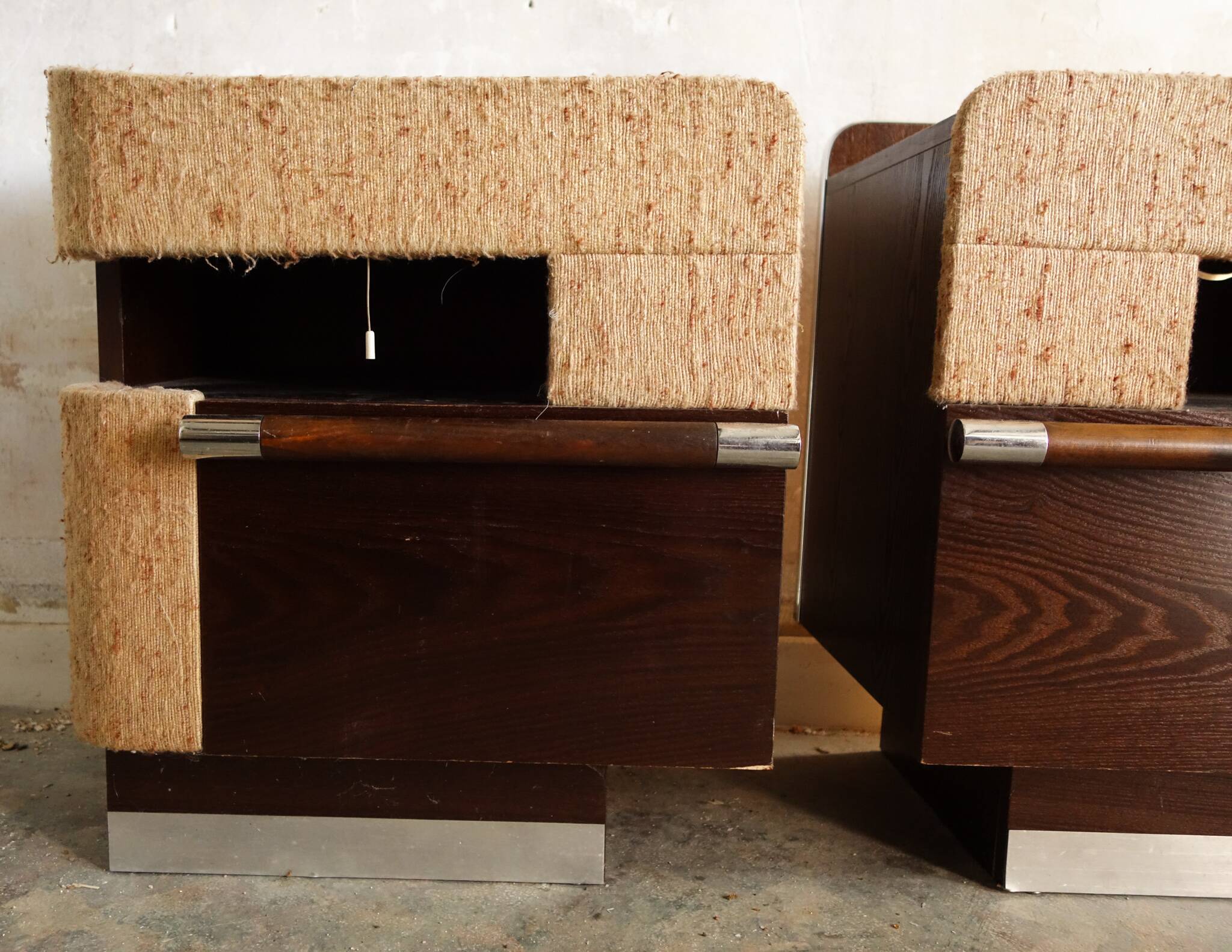 Pair of vintage mid-century bedside tables