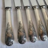 12 silver-plated table knives with stainless steel blades nogent
