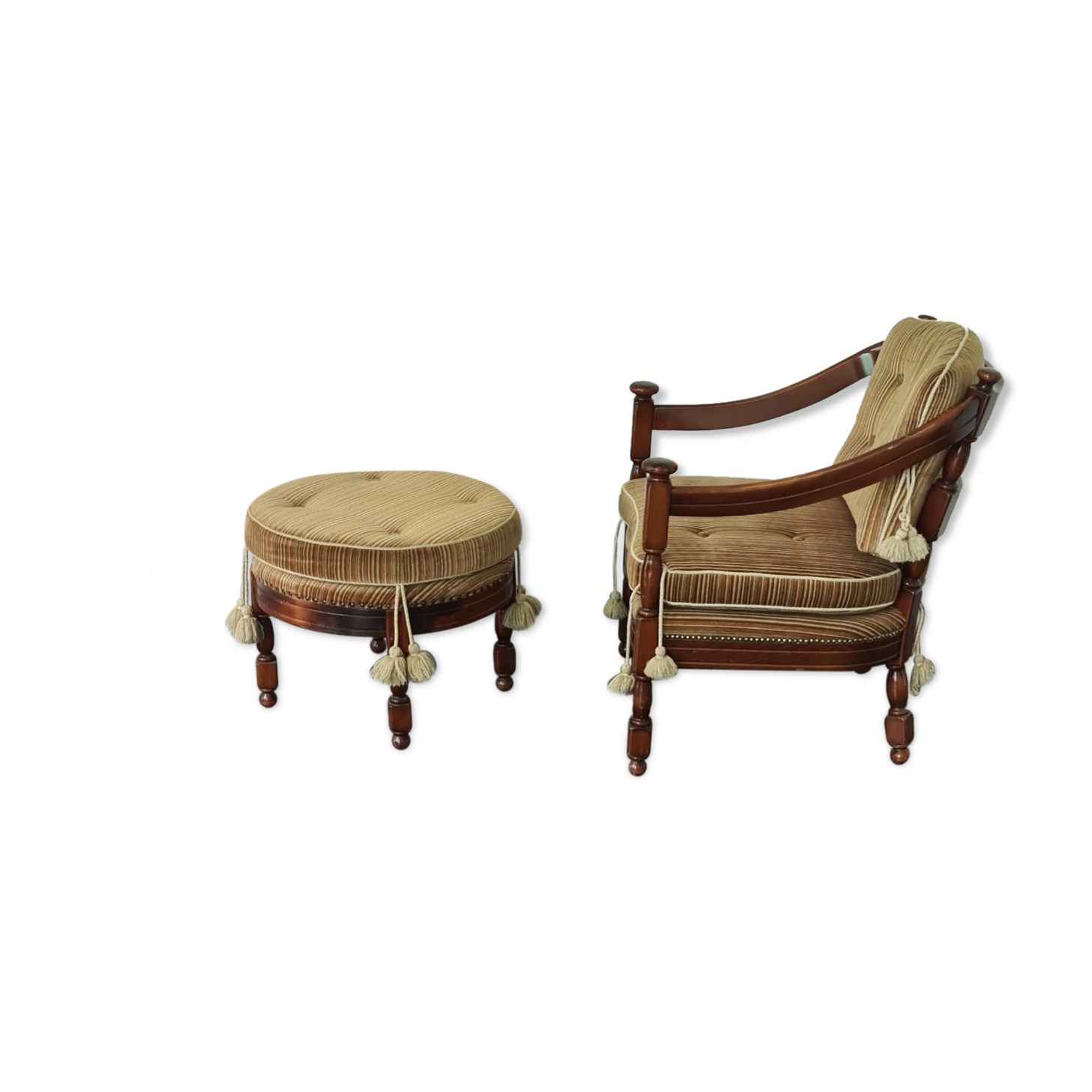 Armchair and ottoman