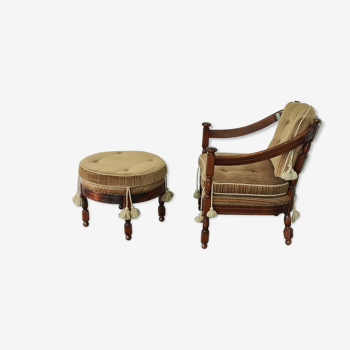 Armchair and ottoman