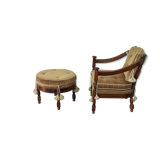 Armchair and ottoman