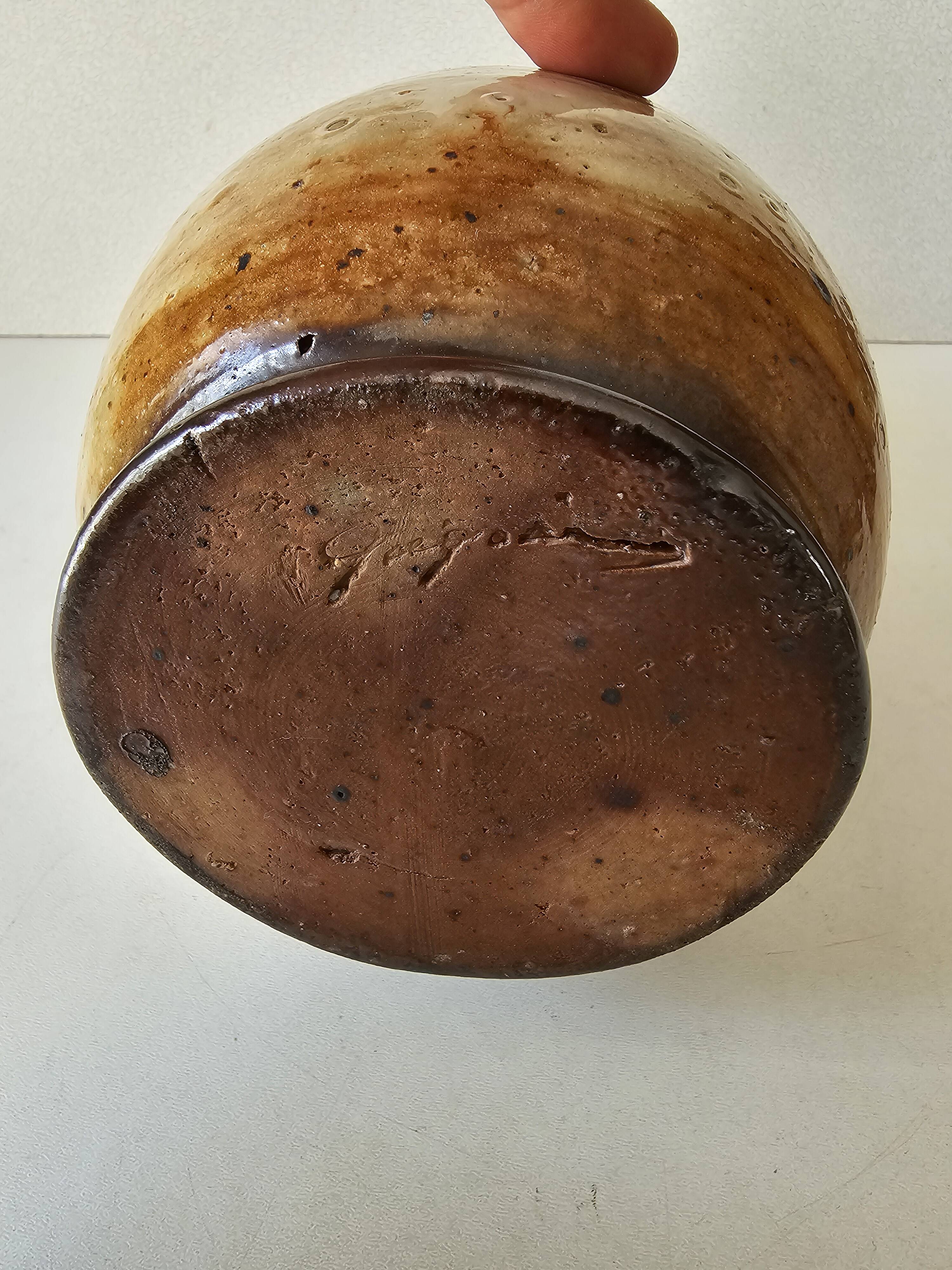 Art Deco ceramic stoneware vase signed Roger GUERIN (1896-1954)