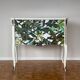 Gustavian commode with wallpaper from Christian Lacroix, 1950s