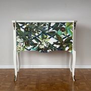 Gustavian commode with wallpaper from Christian Lacroix, 1950s