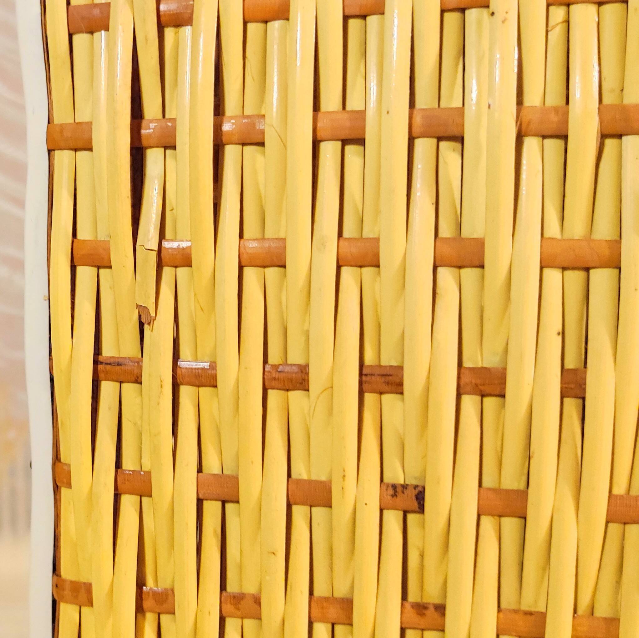 Rattan bread bin 1960