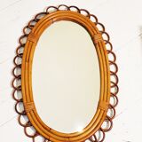 Rattan mirror