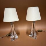 daum nancy france lamps signed pair