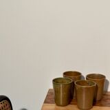 Set of 4 Digoin stoneware cups